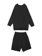 Two Pieces Solid Sweater And Shorts